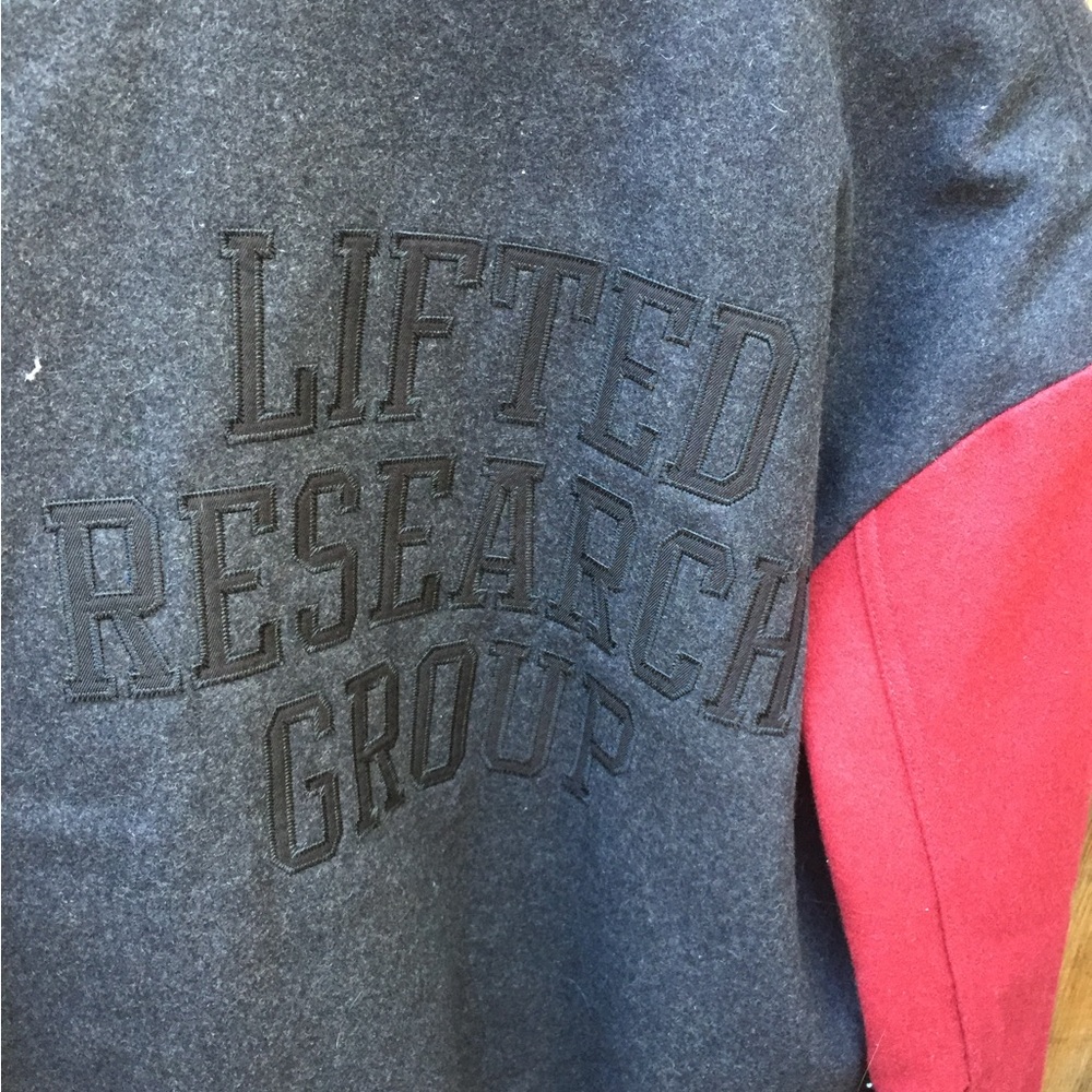 Lifted Research Group Gray and Red wool Jacket